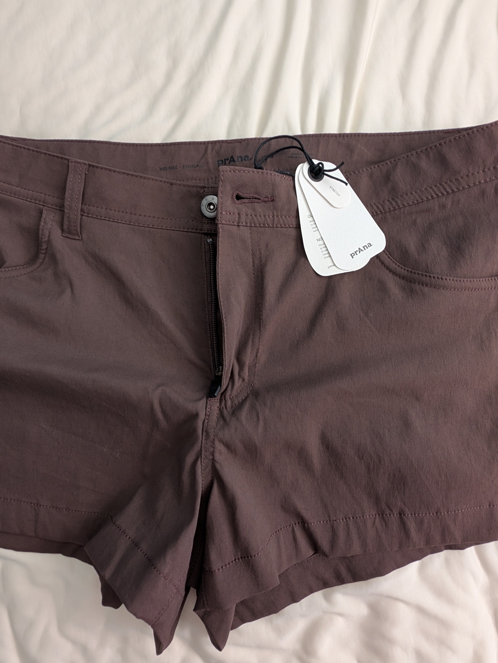 NWT Prana Stretch Zion Halle Short -Mocha